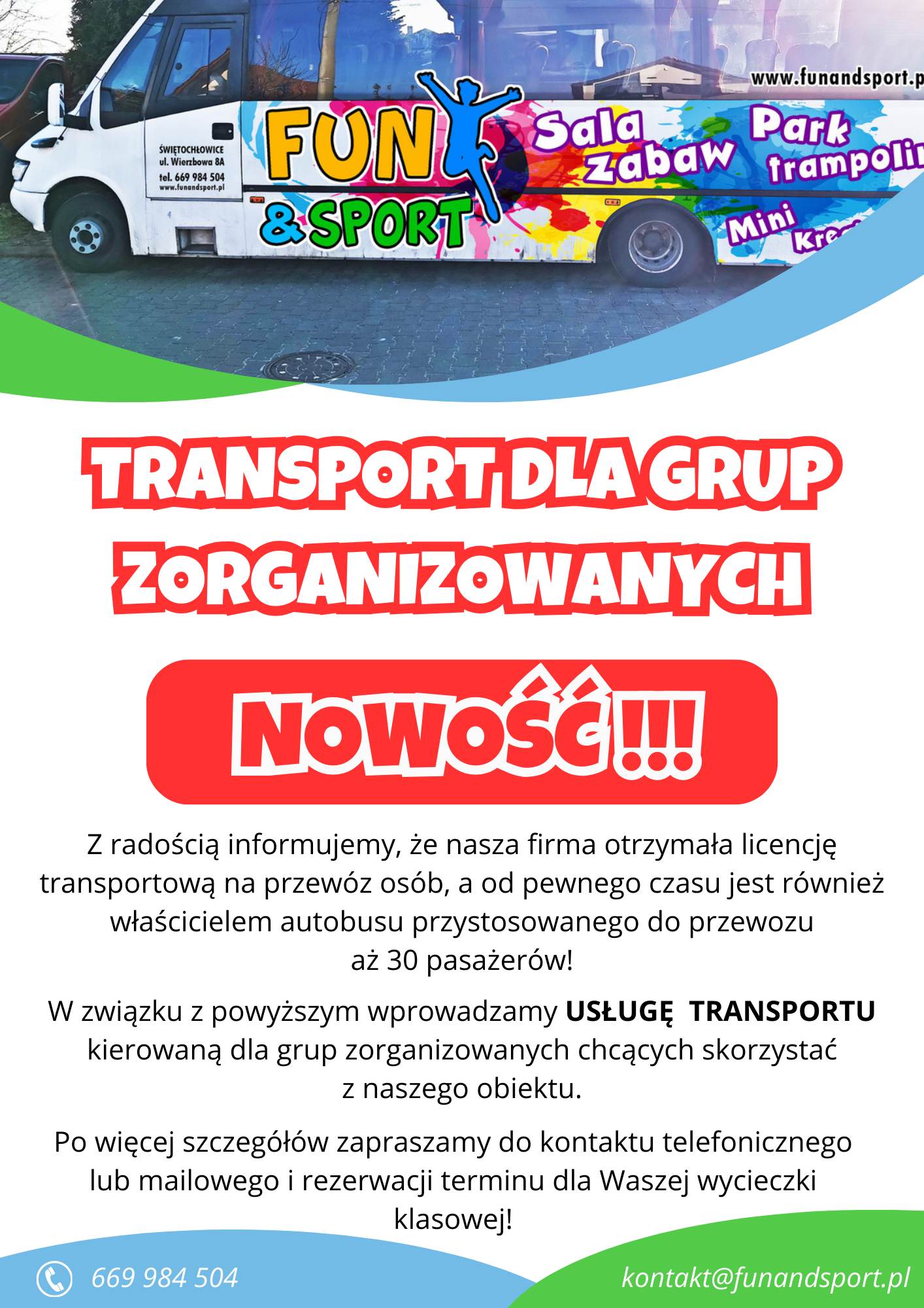 Usługa transportu dla grup zorganizowanych