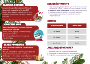 Oferta świątecznych warsztatów dla grup zorganizowanych