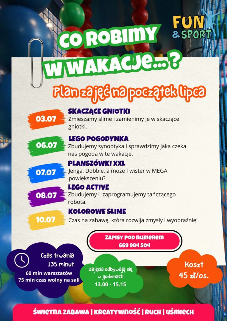 Letnie warsztaty w FUN&SPORT