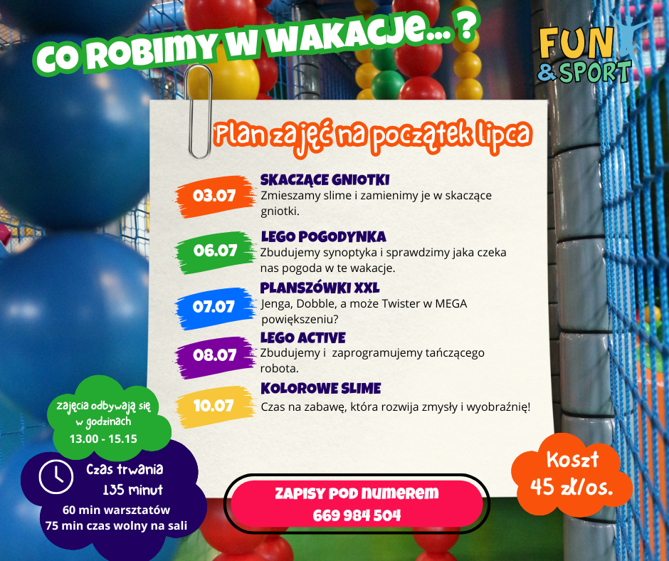 Warsztaty letnie Fun&Sport