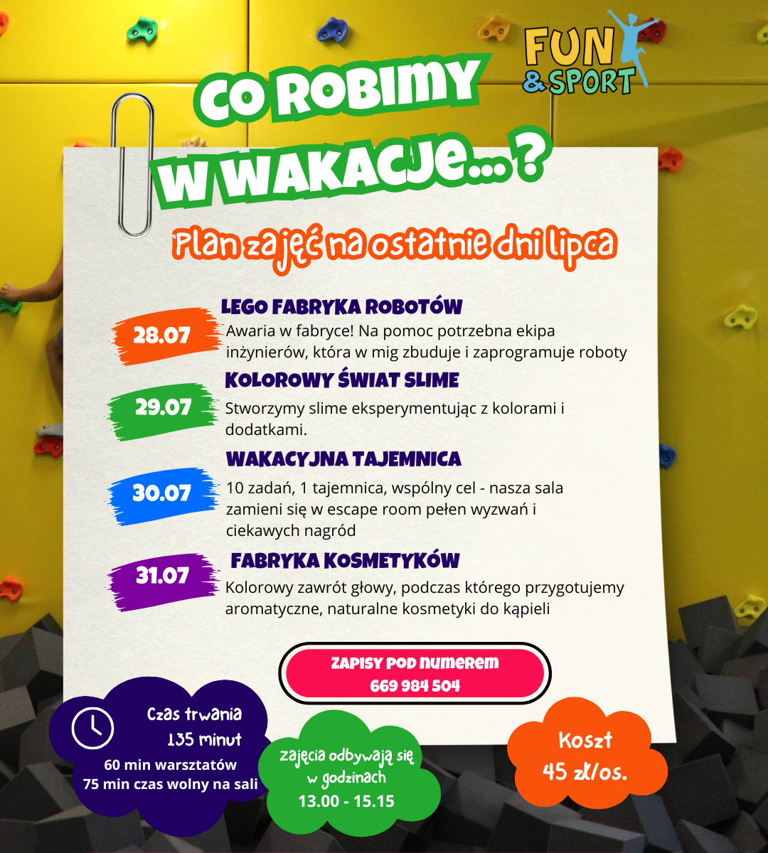 Letnie warsztaty w FUN&SPORT